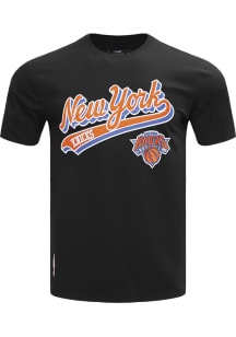 Pro Standard New York Knicks Black Script Tail Short Sleeve T Shirt