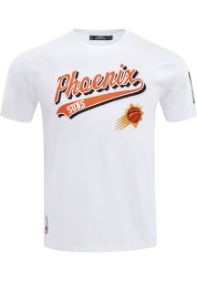 Pro Standard Phoenix Suns White Script Tail Short Sleeve T Shirt