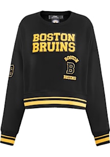Pro Standard Boston Bruins Womens Black Retro Crew Sweatshirt