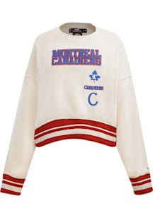 Pro Standard Montreal Canadiens Womens White Retro Crew Sweatshirt