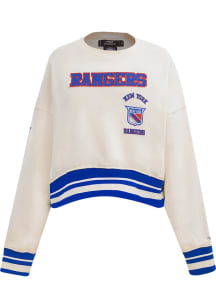 Pro Standard New York Rangers Womens Blue Retro Crew Sweatshirt