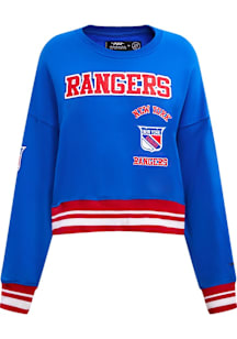 Pro Standard New York Rangers Womens Blue Retro Crew Sweatshirt