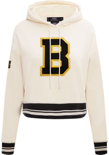 Pro Standard Boston Bruins Womens Black Retro Cropped Hooded Sweatshirt