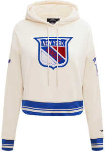 Pro Standard New York Rangers Womens Blue Retro Cropped Hooded Sweatshirt