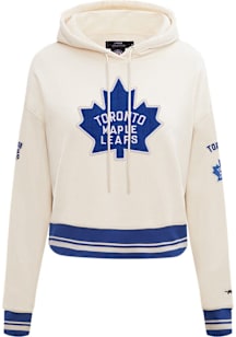 Pro Standard Toronto Maple Leafs Womens Blue Retro Cropped Hooded Sweatshirt