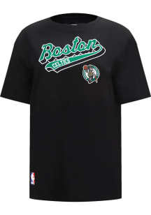 Pro Standard Boston Celtics Womens Black Script Tail BF Short Sleeve T-Shirt