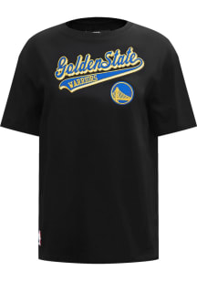 Pro Standard Golden State Warriors Womens Black Script Tail BF Short Sleeve T-Shirt