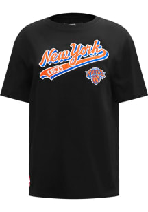 Pro Standard New York Knicks Womens Black Script Tail BF Short Sleeve T-Shirt