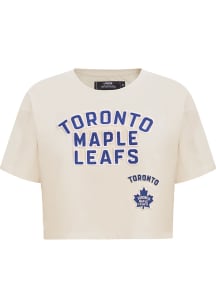 Pro Standard Toronto Maple Leafs Womens White Retro Boxy Short Sleeve T-Shirt
