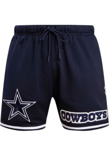 Pro Standard Dallas Cowboys Mens Navy Blue Logo Classic Mesh Shorts