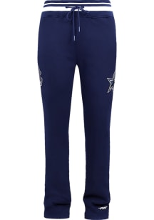 Pro Standard Dallas Cowboys Mens Navy Blue Script Tail Rib Sweatpants