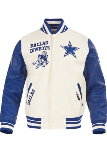 Pro Standard Dallas Cowboys Mens Blue Retro Classic Rib Wool Varsity Heavyweight Jacket