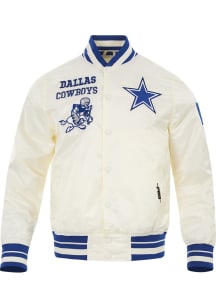 Pro Standard Dallas Cowboys Mens Blue Retro Classic Rib Satin Light Weight Jacket