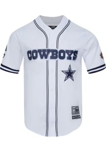 Pro Standard Dallas Cowboys White Super Bowl XXX Classic Mesh Button Up Short Sleeve T Shirt