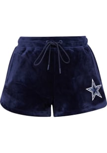 Pro Standard Dallas Cowboys Womens Navy Blue Classic Velour Shorts