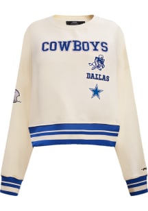 Pro Standard Dallas Cowboys Womens Blue Retro Classic Crew Sweatshirt