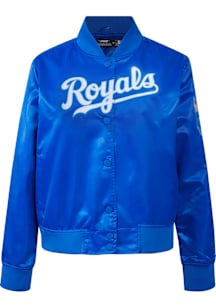 Pro Standard Kansas City Royals Womens Blue Satin Light Weight Jacket
