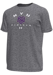 Under Armour NYU Violets Grey Name Tech Stretch Short Sleeve T Shirt