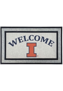 Ash Illinois Fighting Illini Welcome 18x30 Door Mat