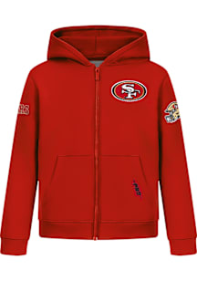 Pro Standard San Francisco 49ers Toddler Classic Chenille Long Sleeve Full Zip Sweatshirt - Red