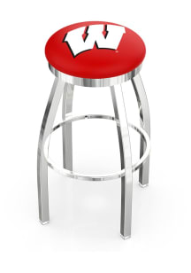 Wisconsin Badgers Chrome Pub Stool