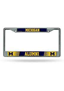 Michigan Wolverines Alumni Chrome License Plate Frame - Silver