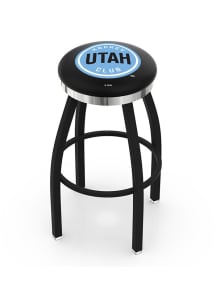 Utah Hockey Club Chrome Seat Pub Stool - Black