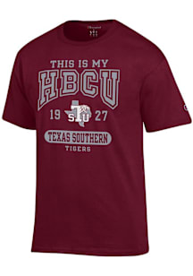 Champion Texas Southern Tigers Maroon HBCU Short Sleeve T Shirt