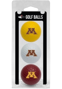 White Minnesota Golden Gophers 3 Pack Golf Balls
