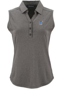 Cutter and Buck Kansas Jayhawks Womens Black Alumni Forge Eco Polo Shirt