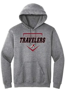 Summit Sportswear Arkansas Travelers Mens Graphite Homeplate Long Sleeve Hoodie