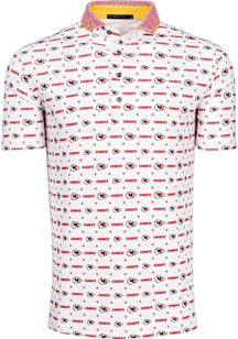 Greyson Kansas City Chiefs Mens White Custom Short Sleeve Fashion Polo