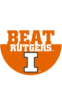 Orange Illinois Fighting Illini BEAT Rutgers 3&quot; Button