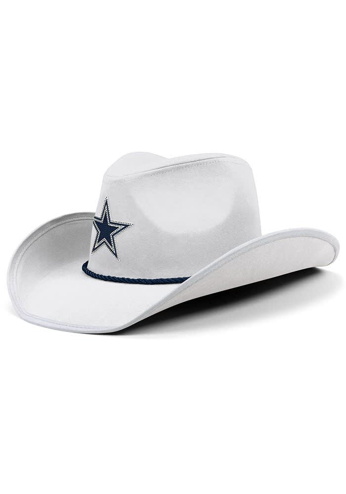 Dallas Cowboys White Rhinestone Cowboy Hat Bucket Hat  display picture 1