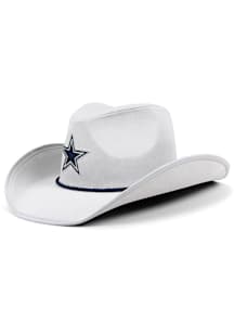 Dallas Cowboys White Rhinestone Cowboy Hat Mens Bucket Hat
