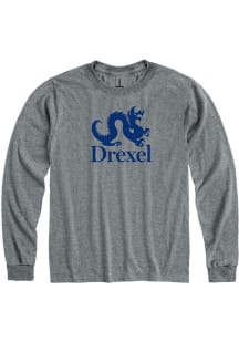Mens Graphite Drexel Dragons Big Logo Tee