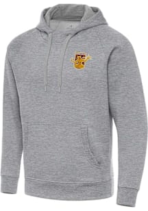 Antigua Detroit City FC Mens Grey Victory Big and Tall Hooded Sweatshirt