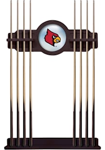 Louisville Cardinals Solid Wood Cue Rack Pool Table