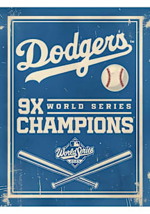 Los Angeles Dodgers 2025 World Series Champions Rustic Wall Art - Blue