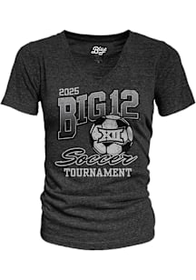 Blue 84 Big 12 Womens Black Big 12 Women's Soccer Championships Short Sleeve T-Shirt