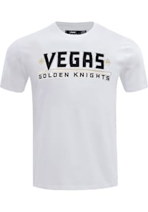 Pro Standard Vegas Golden Knights White Classic Chenille Short Sleeve T Shirt