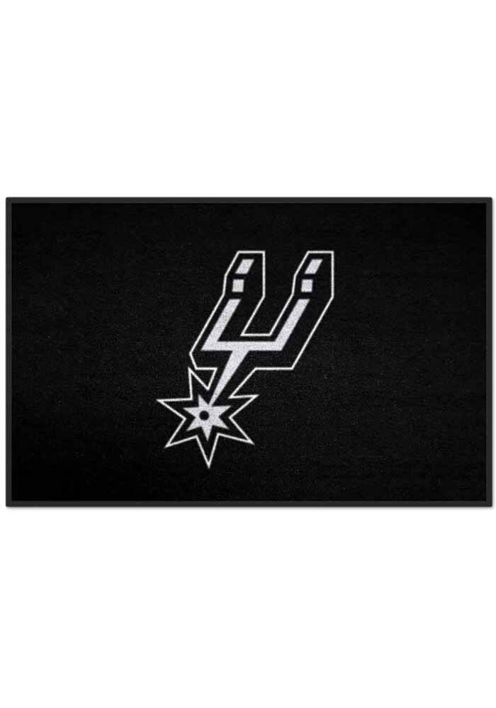 San Antonio Spurs Logo Interior Rug BLACK - 651457368