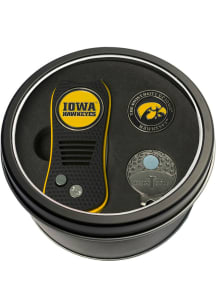 Black Iowa Hawkeyes Switchblade Cap Clip Golf Gift Set