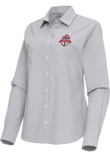 Antigua Toronto FC Womens Porter Long Sleeve Ash Dress Shirt