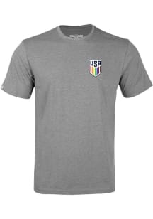 Levelwear USMNT Grey Richmond Core Pride 25 Short Sleeve T Shirt