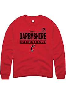 Grant Darbyshire Cincinnati Bearcats Mens Red NIL Stacked Box Player Crew