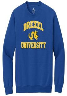 Mens Drexel Dragons Blue Summit Sportswear No 1 Primary Crew Sweatshirt