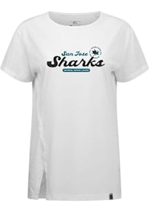 Levelwear San Jose Sharks Womens White Influx Monument Short Sleeve T-Shirt