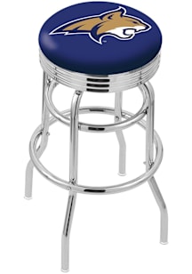 Montana State Bobcats Double-Ring Swivel Chrome Pub Stool - Black