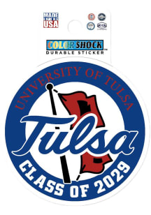 Blue Tulsa Golden Hurricane 3&quot; Class of 2029 Stickers